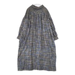 Y's 格子柄 ロングニット リネンポリエステル yt-t09-672 サイズ2