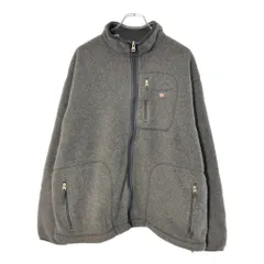 90年代 USA製 POLO SPORT ポロスポーツ ラルフローレン フリースジャケット グレー(メンズ XL)中古 古着 V9008