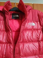 ザノースフェイス レディース レッド グースダウン アウター