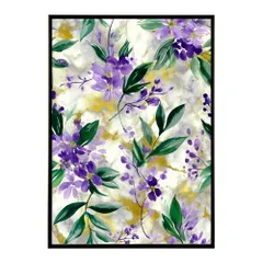 【B4サイズ（約25x36cm）】【lm-poster-310】【フレーム付き】フラワーポスター 北欧風 花柄 アートプリント 壁掛け リビング 玄関 寝室 壁飾り カフェ風 アートパネル