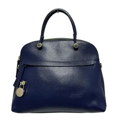 FURLA(フルラ) ハンドバッグ パイパー ネイビー レザー