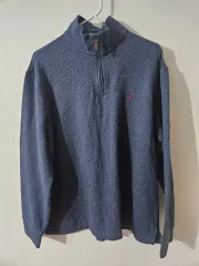 正規品 POLO RALPH LAUREN ポロラルフローレン ハーフジップアップ ネイビー L ラージ