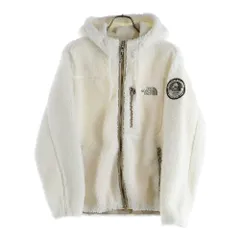 THE NORTH FACE (ザノースフェイス) PLAY GREEN FLEECE HOODIE プレイグリーン ロゴパッチ付き フーデッドフリースジャケット ホワイト NJ4FN57A
