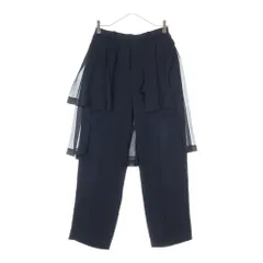 UNDERCOVER (アンダーカバー) 25AW ギャザースカートドッキングスラックパンツ ダメージ加工ストレートパンツ ブラック UP2E1506