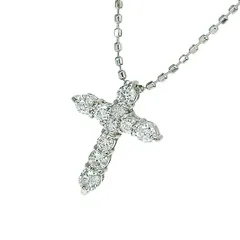 TAKE-UP テイクアップ クロス モチーフ ダイヤ ネックレス Pt900 プラチナ ダイヤモンド 0.21ct 39.5cm アジャスター付 首飾り アクセサリー レディース 送料無料 241100092292 ★のサムネイル