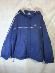 大ヒット adidas アディダス ネイビー フード WHO ウィンドブレーカー アウター