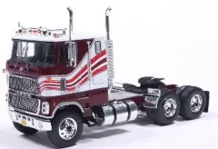 【新品】ミニカー 1/64 フォード CL 9000 1976(ホワイト×レッドストライプ) [64TR015B]