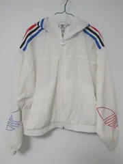 アディダス クロップド ウィンドブレーカー アディカラー フード ジップアップ ジャケット