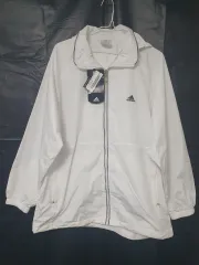 アディダス 白 ウィンドブレーカー ジャケット