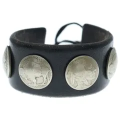 goro's (ゴローズ) 5セントコンチョ レザーブレスレット ブラック