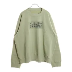 MM6 Maison Margiela (エムエムシックスメゾンマルジェラ) 24SS カレンダーロゴプリント クルーネック スウェットトレーナー カーキ SH0GU0007 S25537