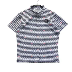 サイズ：L AND PER SE アンパスィ  半袖ポロシャツ 傘 総柄 ホワイト系 [240101557295] ゴルフウェア レディース ストスト