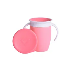 新品 munchkin マンチキン ハンドル付きミラクルカップ ピンク パステル 6ヶ月から こぼれない プラスチック 子供 ベビーマグ コップ飲み 練習 シッピーカップ 360度 食洗機対応 FDMU10802L
