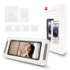 新品 ＯＡＯＣ 防水スマホケース【粘着フック４つ付き】2WAY仕様スマホスタンド タッチ快適 お風呂