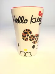 食器　ヒョウ柄　ハローキティ　プラスチック製(メラミン)　コップ　タンブラー