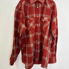 R00958  ペンドルトン ネルシャツ ウール100％ チェック柄 レッド 赤 L メンズ 古着 90S Y2K レギュラー古着 ブランド古着 ガラスボタン 裏地あり 秋冬 シャツ 定番 フォロー割”あり
