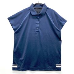 美品 ムータ ネイビーポロシャツ レディース ノースリーブ サイズ2