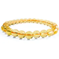 天然石ブレスレット 黄水晶 シトリンクォーツ 6mm アクセサリー 11月 誕生石 パワーストーン 金運 開運 幸運 商売繁盛 BRS-009