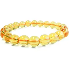 天然石ブレスレット 黄水晶 シトリンクォーツ 8mm アクセサリー 11月 誕生石 パワーストーン 金運 開運 幸運 商売繁盛 BRS-010