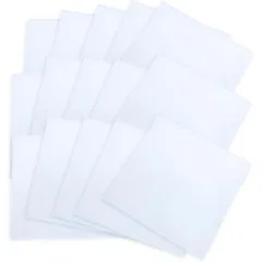 ハンカチ 白 無地 【15枚入り】 約280x280mm シンプル コットン 綿 お絵描き 手芸 染色 冠婚葬祭 ポケットチーフ 男女兼用 刺繍 きらきらぷんぷん丸 HDKF-002