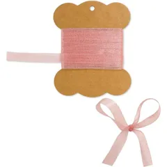 オーガンジーリボン 【ピンク】 両面 幅9mmx5m 光沢 透け感 テープ ギフト ラッピング 手芸 包装 ナイロン 細い アクセサリー きらきらぷんぷん丸 SRBN-033