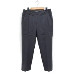 ナチュラルビューティーベーシック NATURAL BEAUTY BASIC テーパードパンツ ノータック 無地 シンプル ウール L グレー 灰 /FT27