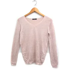 コムサイズム COMME CA ISM シルク Vネック ニット セーター 長袖 無地 カシミヤ混 M ピンクベージュ /FT45
