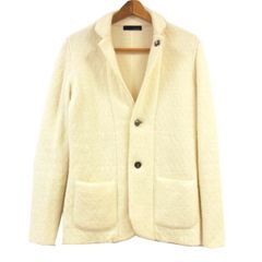 いっちゃん 様専用LARDINI white cotton knitjacket - メルカリ