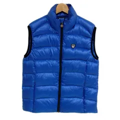 ◇EMPORIO ARMANI  ダウンベスト ホワイトダックダウン ブルー ライト アルマーニ 秋冬物 メンズ