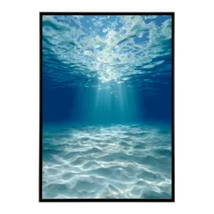 【A4サイズ（約21x30cm）】【lm-poster-3865】【フレーム付き】ポスター 水色界隈 部屋飾り 深海 海 青 光 幻想的 推し活 壁掛け 神秘的