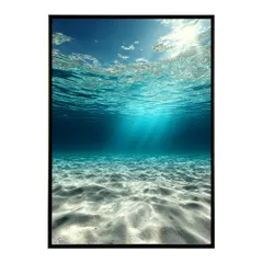 【A4サイズ（約21x30cm）】【lm-poster-3897】【フレーム付き】ポスター 水色界隈 部屋飾り 深海 海 青 光 幻想的 推し活 壁掛け 神秘的