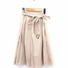 ロペピクニック ROPE Picnic スカート ギャザー ベルト ロング 無地 コットン 綿 38 ベージュ /FT18