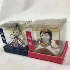 錦雛　ミニ雛人形　陶器製　お姫様・お殿様　2個セット　R163