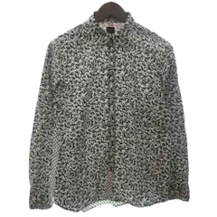 ポールスミスジーンズ Paul Smith JEANS シャツ 長袖 総柄 ドット ブラック ホワイト M ■GY14