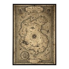 manipuri マニプリ シルク コットン 地図柄 オールドマップ 120 - メルカリ