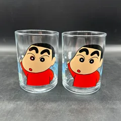 《M》美品！2個セット 昭和レトロ クレヨンしんちゃん グラス コップ