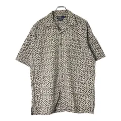 90年代 Polo by Ralph Lauren ポロ ラルフローレン CLAYTON オープンカラーシャツ 花柄 ブラック(メンズ M)中古 古着 V9041