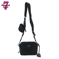 【中古】PRADA プラダ Re-Edition 2005 TESSUTO＋SAFFIANO ナイロン 牛革 1BH153 TU 1BH153 黒 ブラック ショルダーバッグ 小さめ 鞄 カバン 女性 男性 レディース メンズ ユニセックス