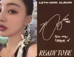 【中古】コレクションカード(女性) TWICE/ジヒョ/裏面印刷サイン入り/12TH MINI ALBUM「READY TO BE」封入フォトカード