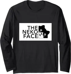 送料無料 100%コットン （THE NEKO FACE ザ・ネコ・フェイス） 面白い長袖Tシャツ メンズ レディース かわいい ユーモア パロディ 柔らかい肌触り 快適 軽い 通勤 部屋着 春秋「背面印刷可､備考必須」のサムネイル