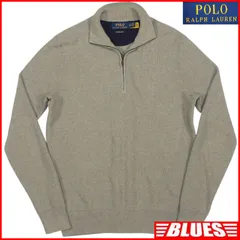 POLO RALPH LAUREN ラルフローレン セーター XS ニット グレー ハーフジップニット パフォーマンス 古着 メンズ ニット_セーターサイズXS一覧←SEULB屋着古← TY4192