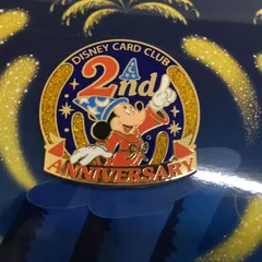 〇ディズニー JCBカードクラブ ピンバッチ 2周年記念 【未使用に近い】