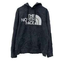 THE NORTH FACE プリントスウェット パーカー M ブラック ホワイト ザノースフェイス プルオーバー ビッグプリント 秋物 a712-6437