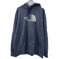 THE NORTH FACE プリントスウェット パーカー XXL チャコール ザノースフェイス プルオーバー ビッグプリント フーディー 秋物 a712-6446