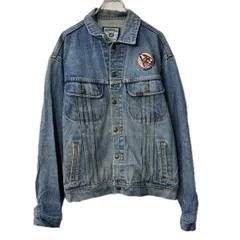 Lee デニムジャケット L インディゴブルー リー ボタン バックプリント 刺繍ロゴ 胸ポケット コットン アウター 春物 a712-6475のサムネイル