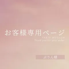 ぷりん様専用ページ　ご購入期限1月8日まで