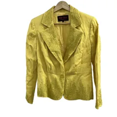 YUKITORII(ユキトリイ) ジャケット サイズ40 M レディース美品 - イエロー 長袖/肩パッド/春/秋