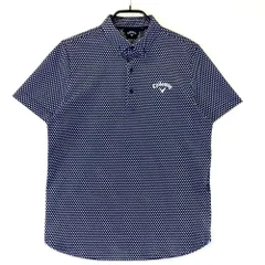 サイズ：M CALLAWAY キャロウェイ 2023年モデル ボタンダウン 半袖ポロシャツ 花柄 ネイビー系 [240101512946] ゴルフウェア メンズ ストスト