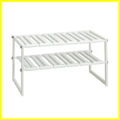 【在庫処分】KW2-EX ホワイト 幅50~75×奥行39.4×高さ40cm 伸縮タイプ ワイド シンク下フリーラック キッチン収納 Belca ベルカBelca)