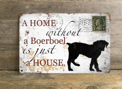 【Boerboel/ボーアボール】 メタルプレート メッセージ 犬 雑貨 グッズ アート ポスター おしゃれ インテリア 壁飾り アンティーク風 76